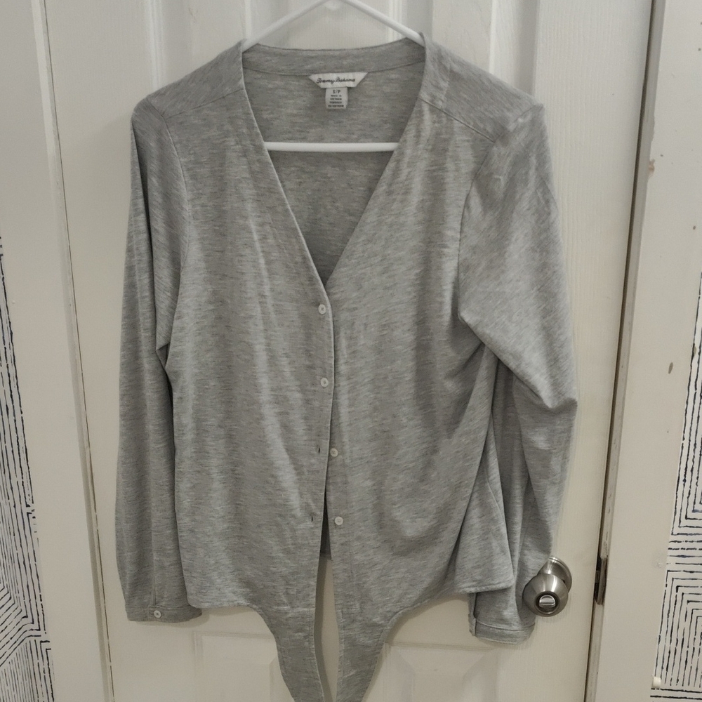 Tommy Bahama Light Gray Knit Top